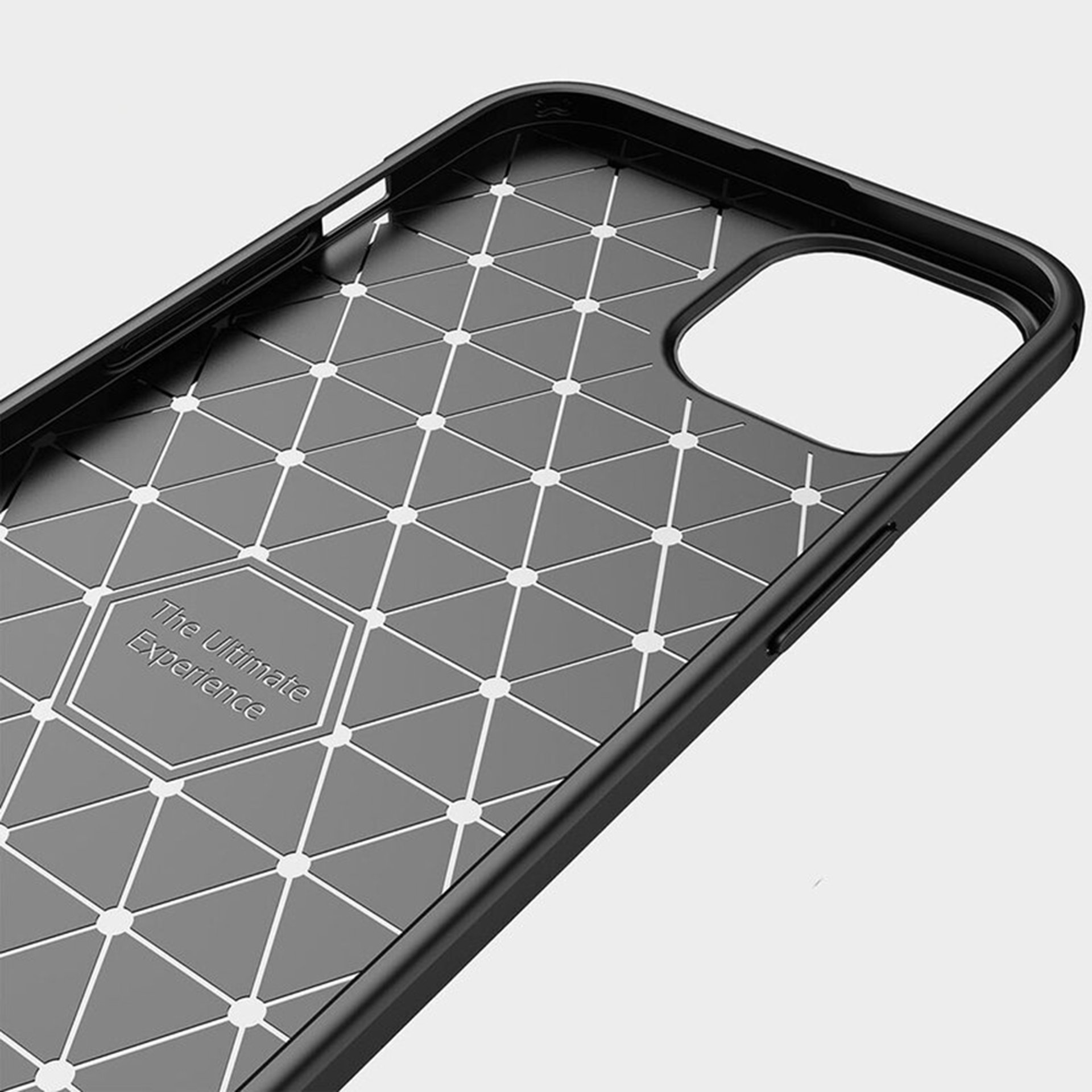 Кейс Усилен - въглероден TPU - Защитен калъф - iPhone 14 - черен