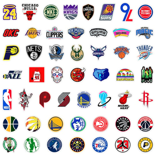 Стикери за декорация 50х - NBA/Баскетбол/НБА/Lakers/Celtics/Bulls/Heat