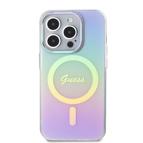 iPhone 15 Pro - Калъф Guess IML Iridescent MagSafe (GUHMP15LHITSU) - Лилав