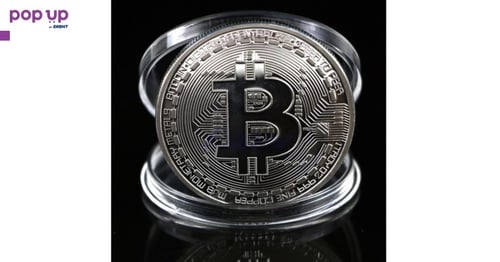 Биткойн монета / Bitcoin ( BTC ) - Silver