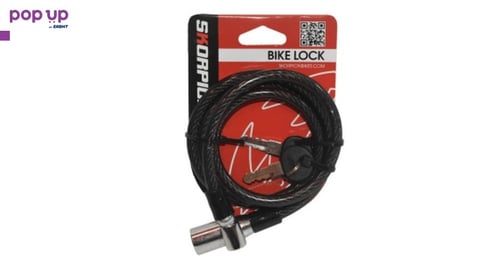 Заключващо устройство за велосипед с катинар ABL-181, 100см/8мм черно