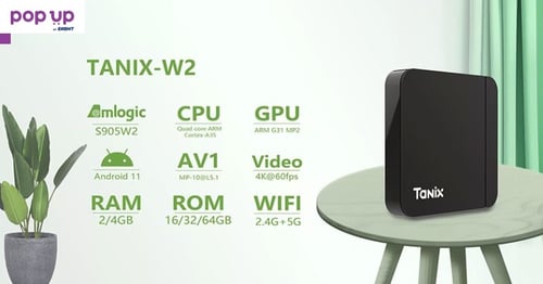 Android TV Box Tanix W2, Android 11, Dual WIFI, Bluetooth, AV1