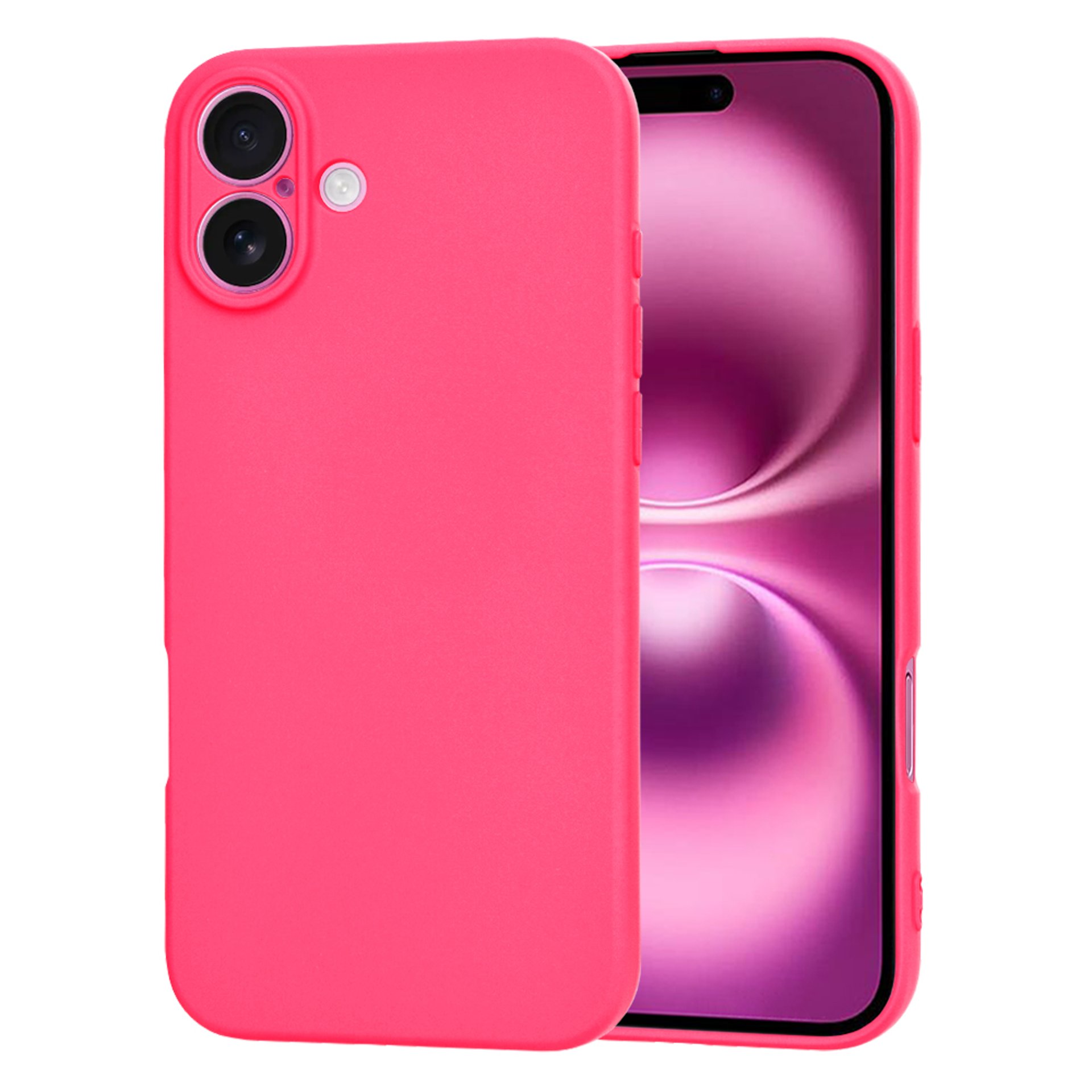 iPhone 16 Plus - Techsuit SoftFlex - Hot Pink