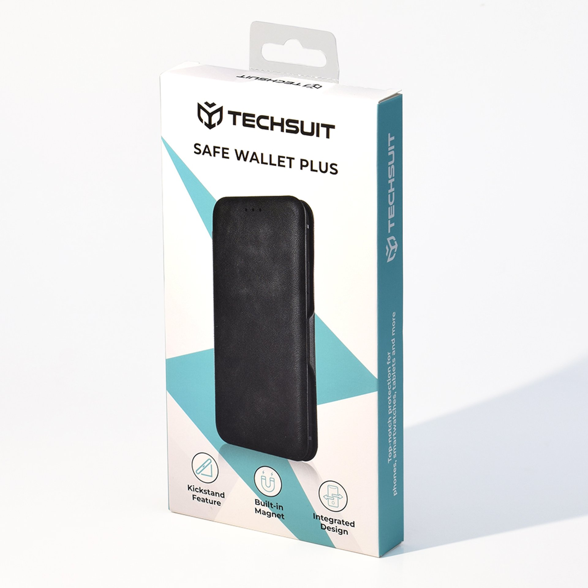 Калъф за iPhone 15 Techsuit Safe Wallet Plus, черен