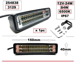 ХАЛОГЕН LED  бял правоъг.12-24V  (1бр.)-3129