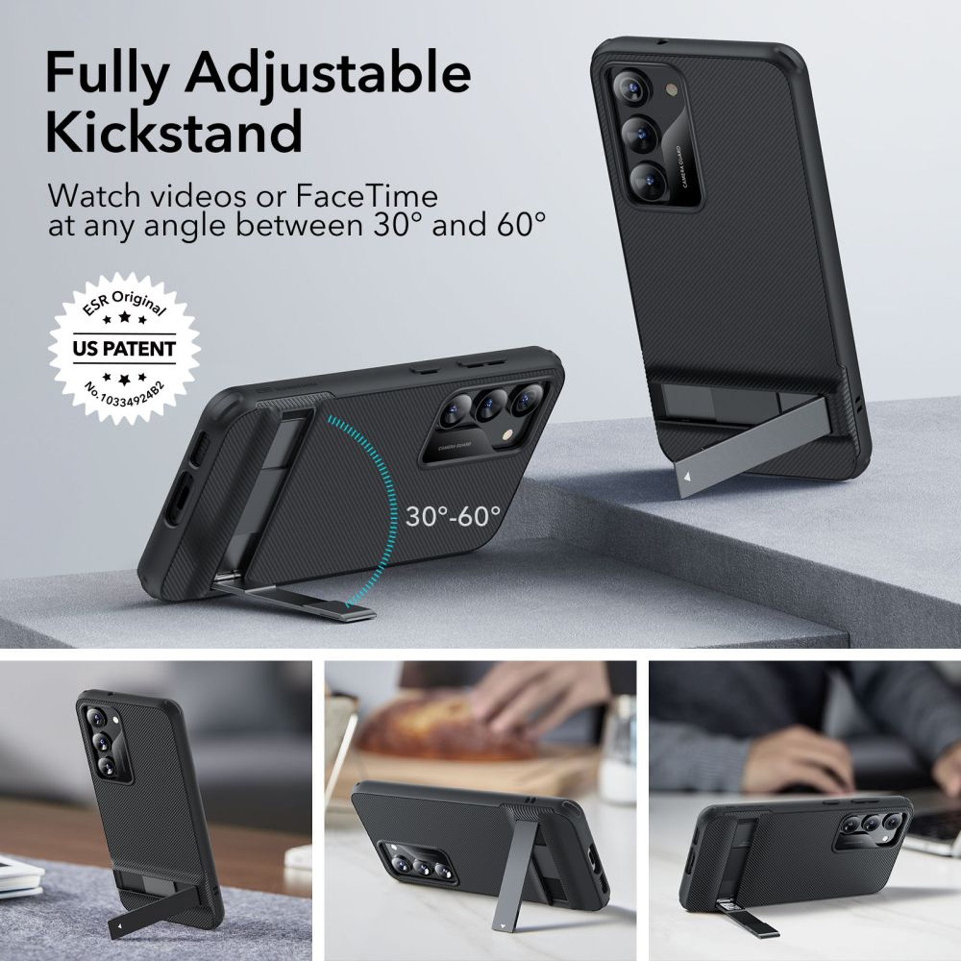 Кейс за Samsung Galaxy S23 Plus - ESR Air Shield Boost Kickstand - Translucent Black