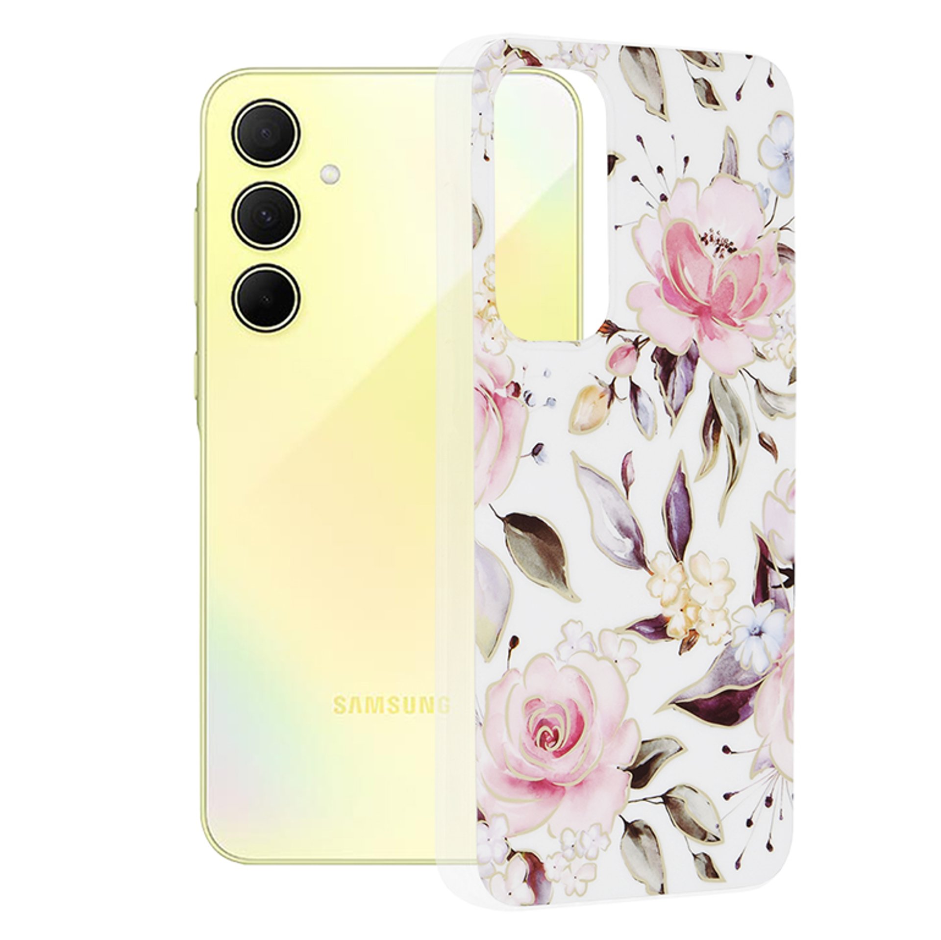 Кейс за Samsung Galaxy A35 5G - Techsuit Marble Series - Chloe White