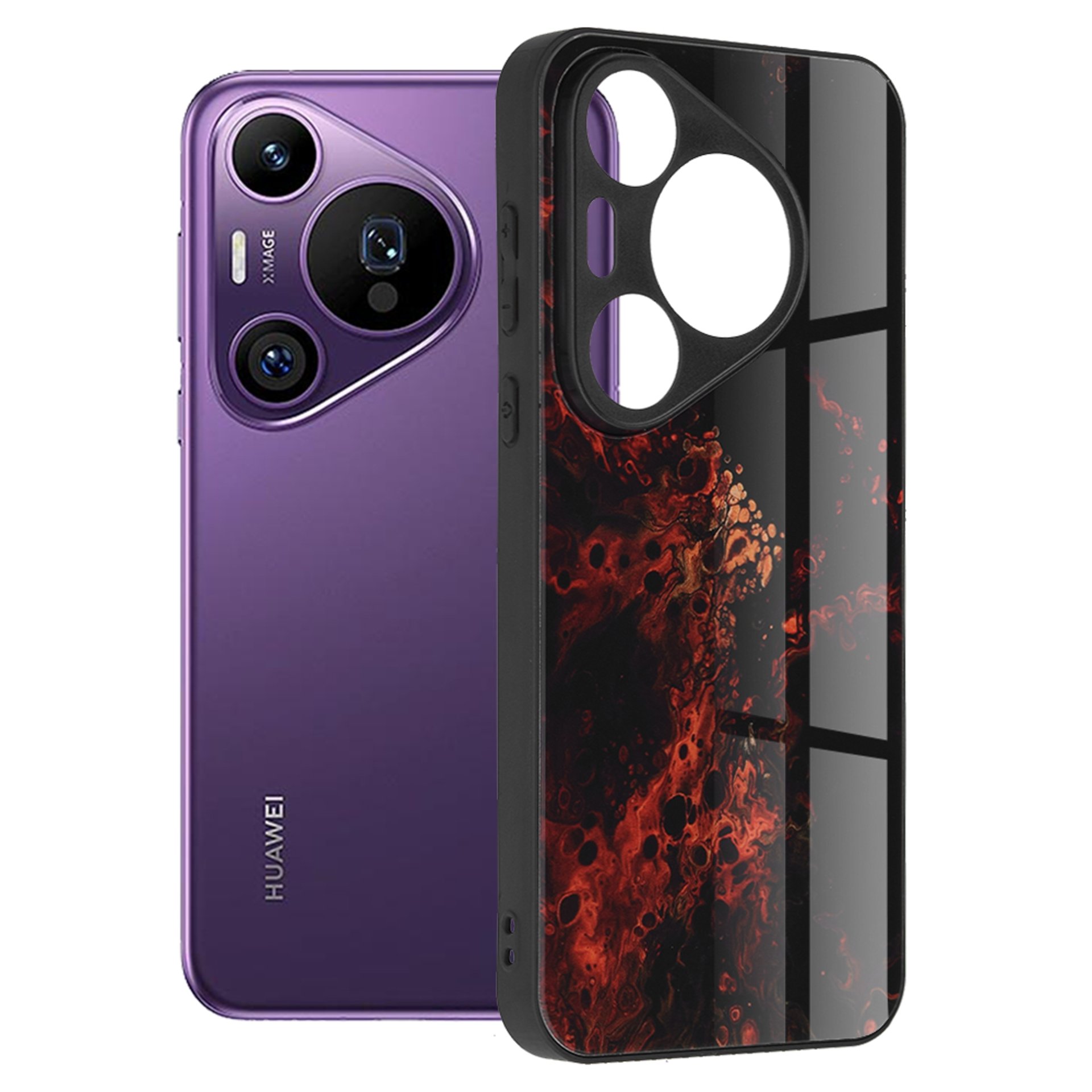 Techsuit - Glaze Series - Huawei Pura 70 Pro - Червена мъглявина