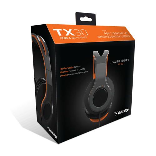 TX30 VoltEdge Universal, кабелна слушалка оранжево/черно,