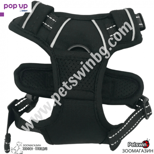 Нагръдник за Куче - с Дръжка - M размер - Черен цвят - Pro No Pull Harness