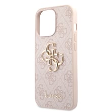 iPhone 13 Pro - Guess Leather 4G Metal Logo (GUHCP13L4GMGPI) - Розов