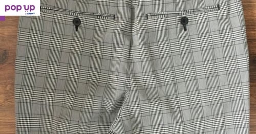 H&M Мъжки светло сив кариран панталон