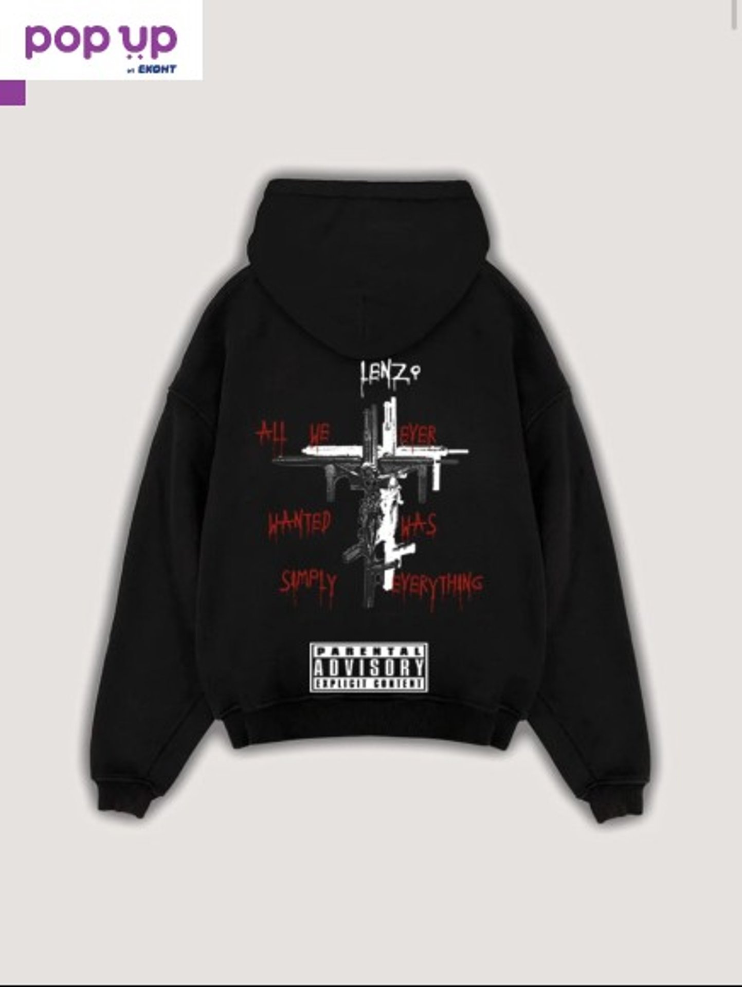 PREMIUM BLACK/WHITE HOODIE - Simply Everything