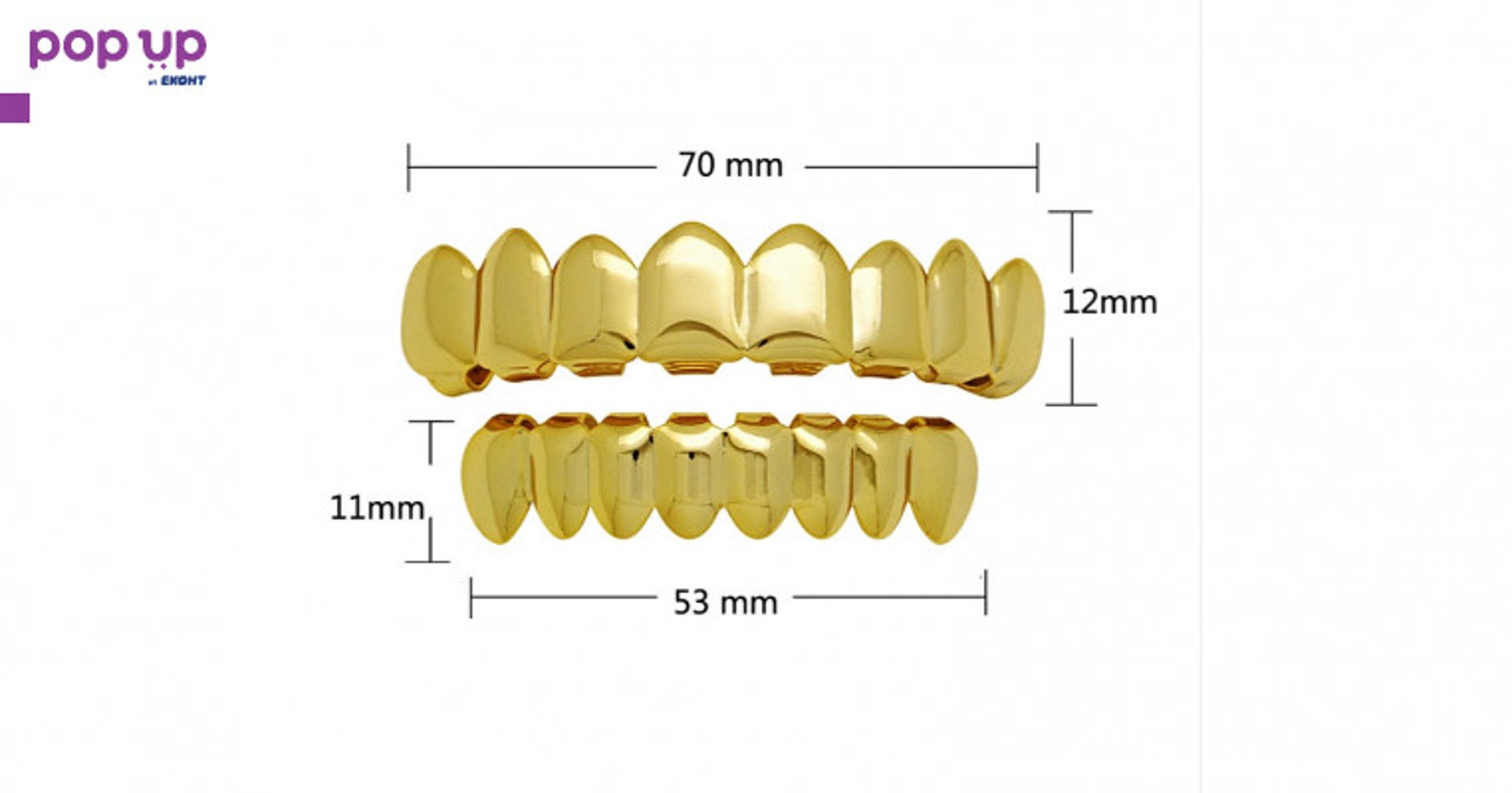 Hip Hop Grillz 8 set / Хип хоп грилз 8 комплект - Gold