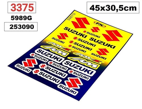 СТИКЕР за мотори к-т Suzuki жълт 5987G   -3375-