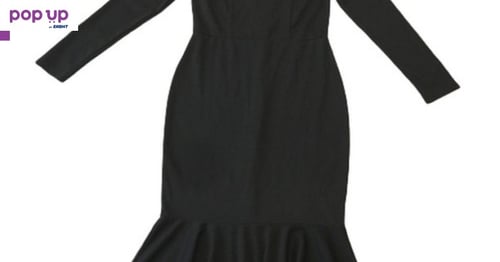 Shein официална дълга черна рокля