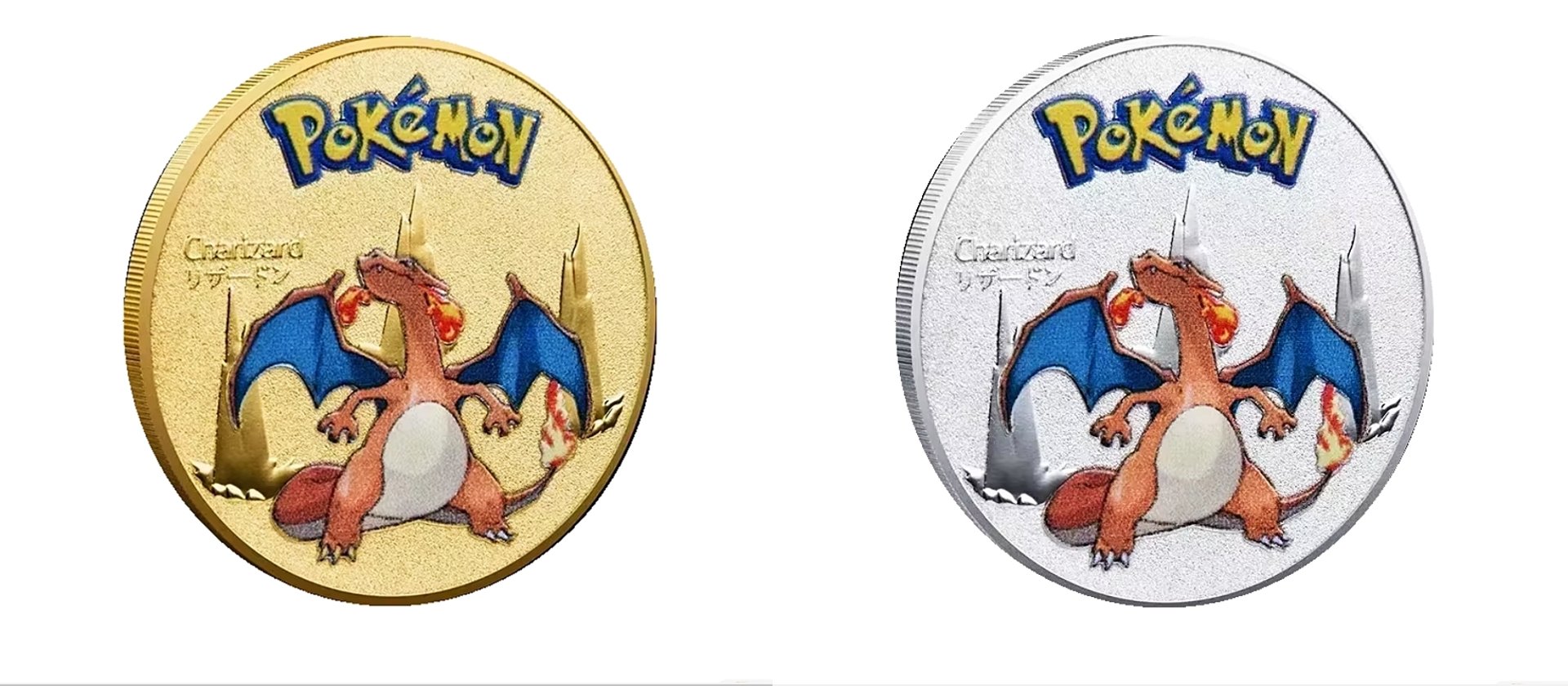 Покемон Чаризард монета / Pokemon Charizard coin - 2 модела