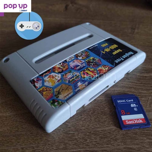 Everdrive дискета с 8GB SD карта и 800 SNES игри за Super Nintendo конзол