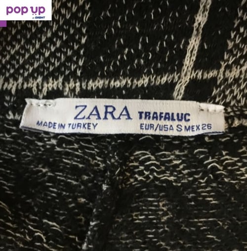 Zara Trafaluc дамски плетен кариран панталон над глезена
