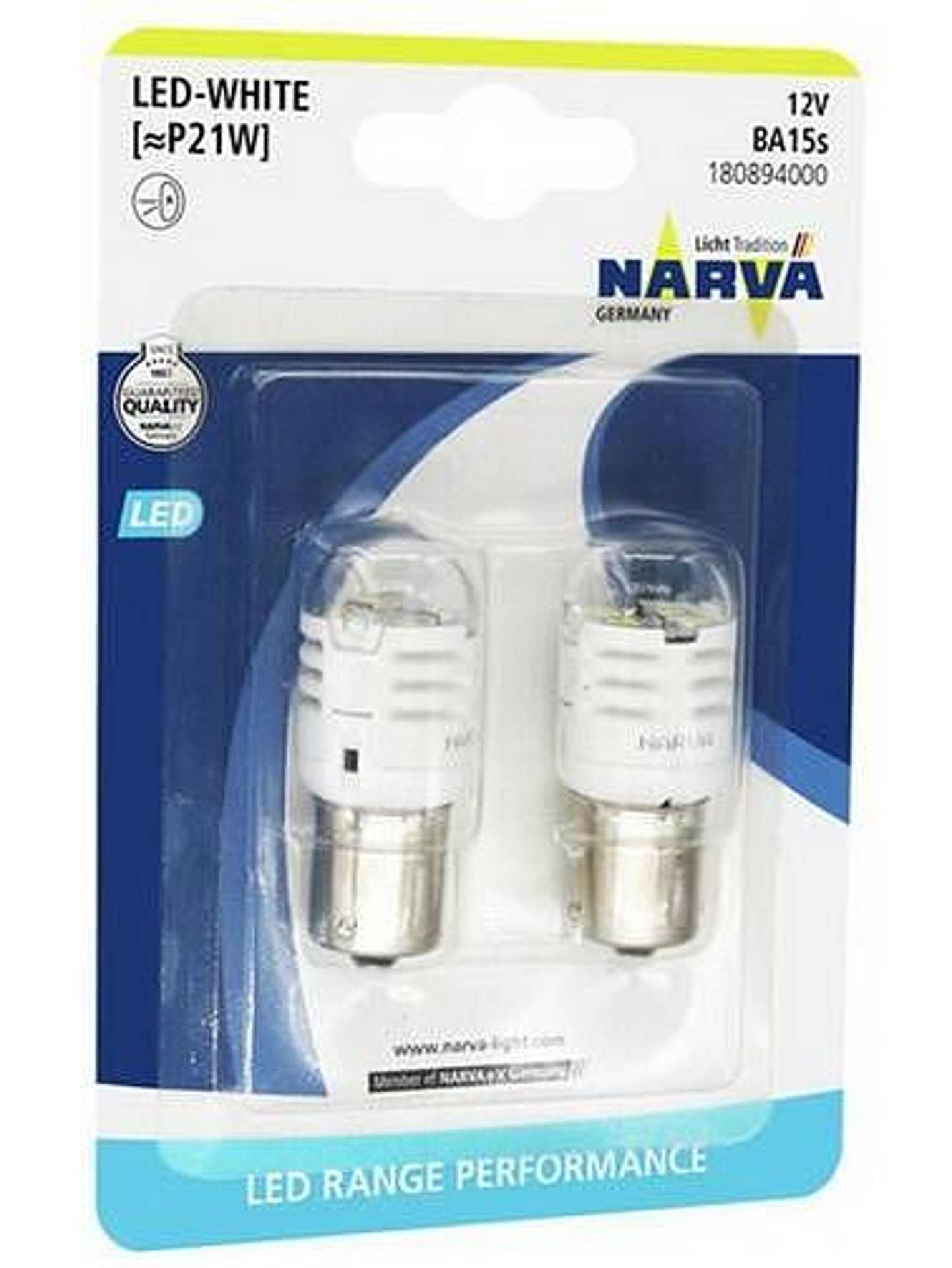 NARVA-18089  -Led -White- 2св.21/5W 2бр.к-т