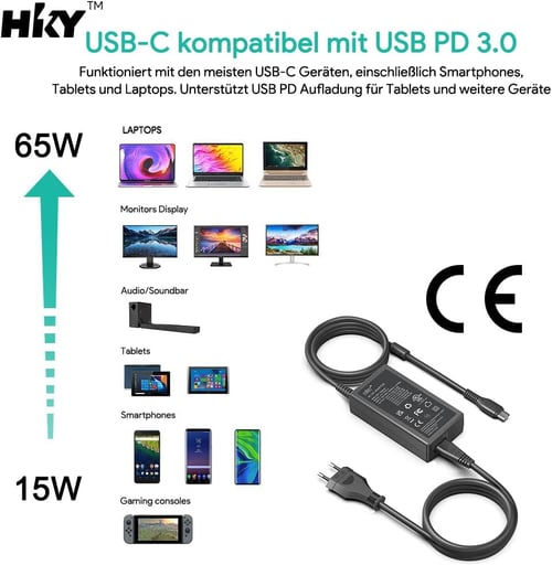 Универсално зарядно 65W USB Type C от HKY- 5- 20V