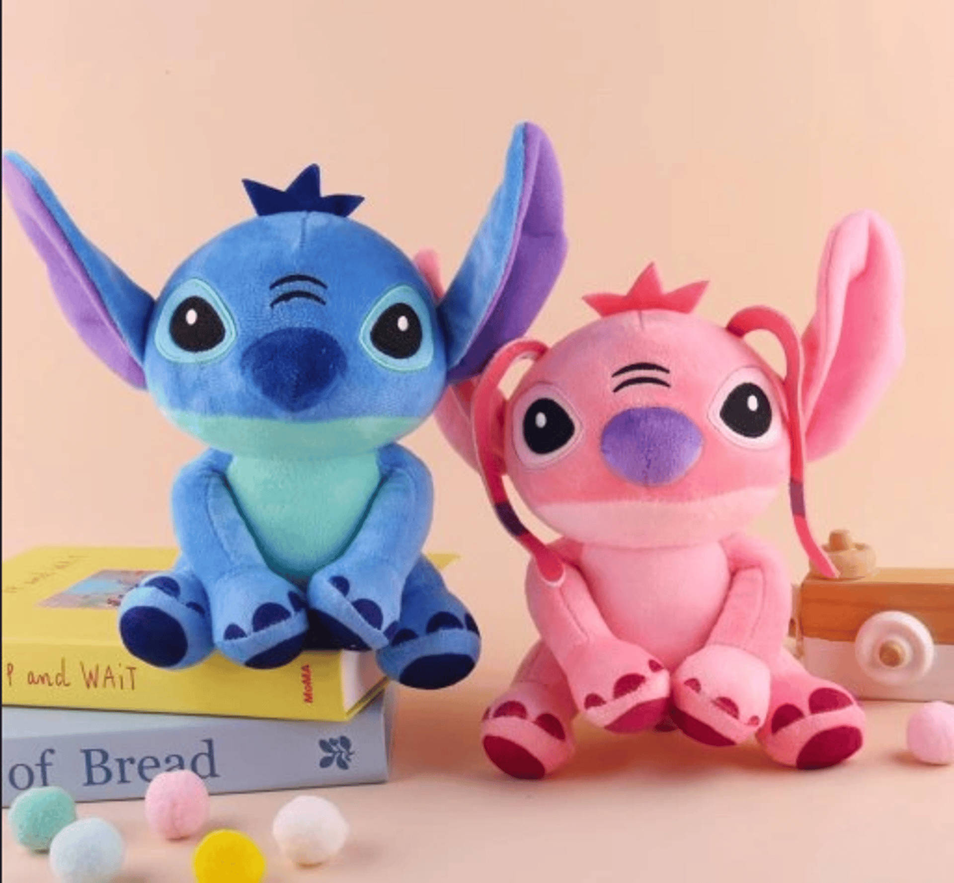 2 броя Комплект плюшени играчки Лило и Стич, Lilo Stitch плюшена играчка