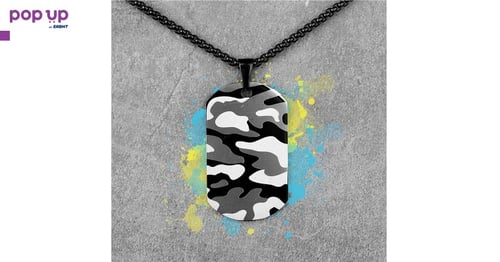 Хип - Хоп войнишка камуфлажна плочка - Black camouflage