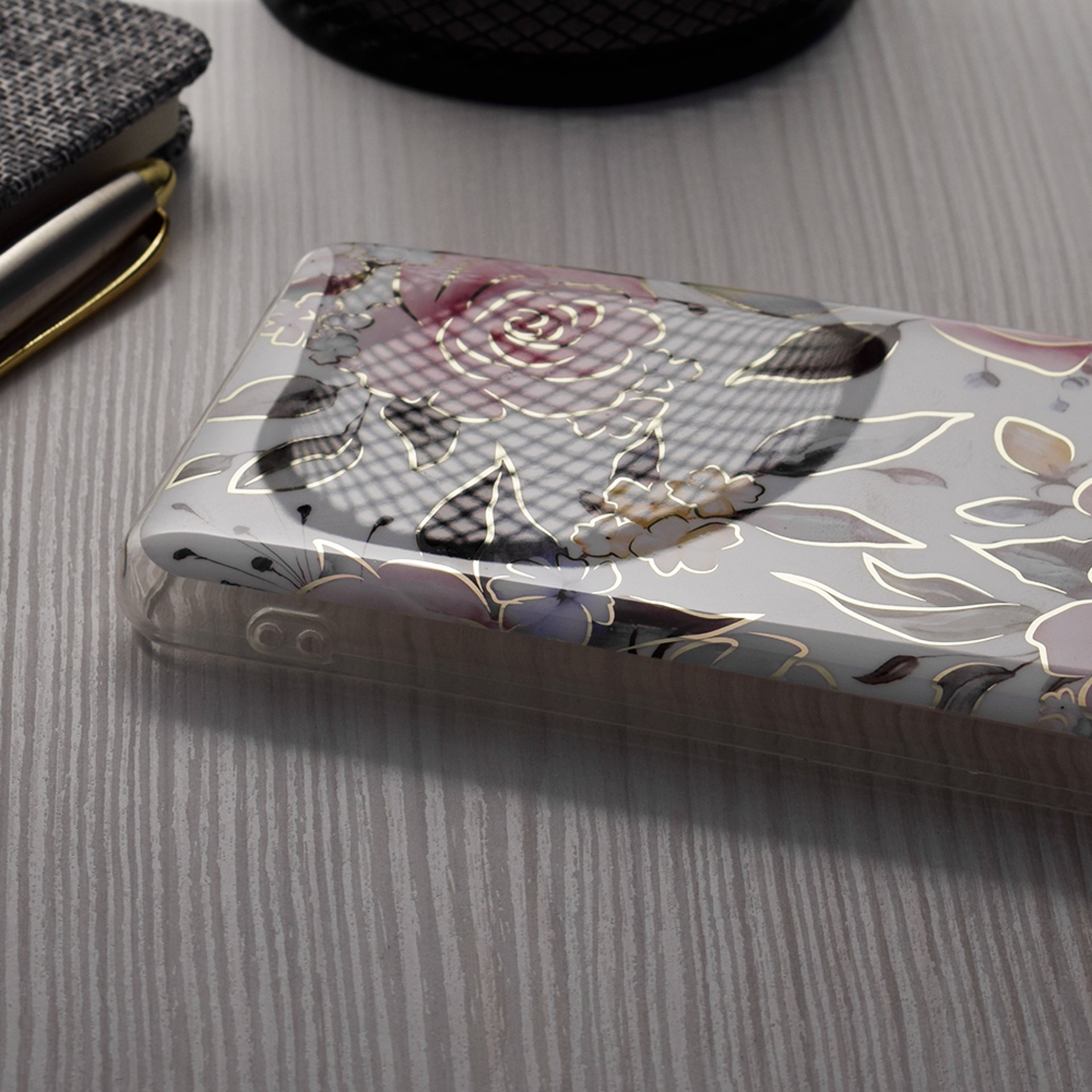 Кейс за iPhone 15 Plus - Techsuit Marble Series - Chloe White