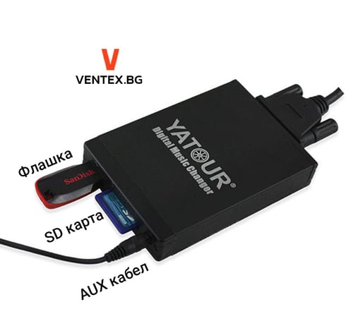 YATOUR дигитален чейнджър за BMW X5 E53, Е46, E39 с USB и AUX 3+6 pin чейнджър