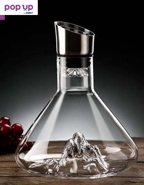 Стъклена бутилка гарафа за вино декантер за алкохол + аератор и филтър