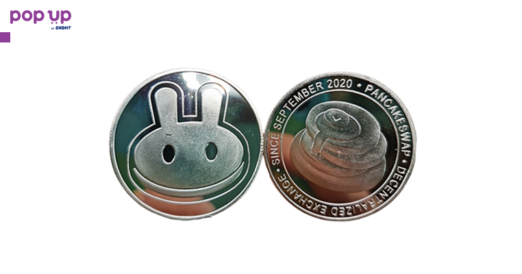 PancakeSwap coin / Панкейк монета ( CAKE ) - Silver от Антики и колекции