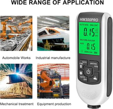 ред за измерване на дебелината на боята Aouln HW300PRO