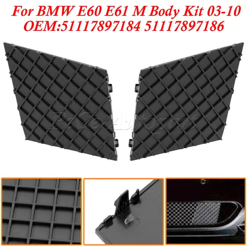 Освежете стила на вашия BMW E60/E61 с елегантни черни решетки за броня