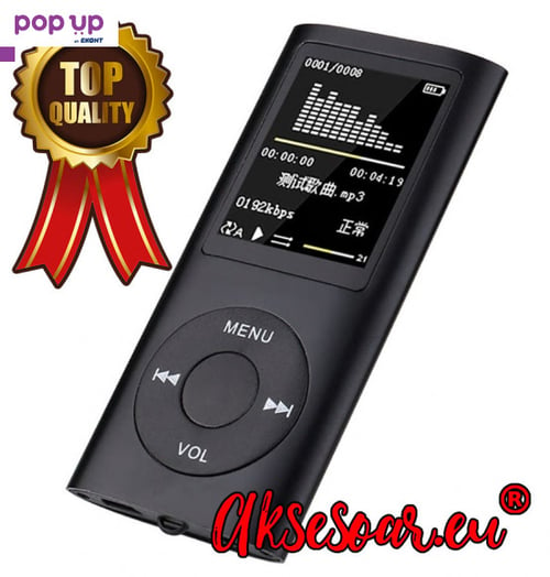 Портативен MP3 музика плеър до 32GB преносим видео Player 1,8” LCD HD MP4 плейър FM радио рекордер