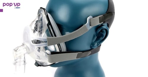 Full Face Маска за сънна апнея, за всички CPAP / ЦПАП апарати, с включена каишка за главата