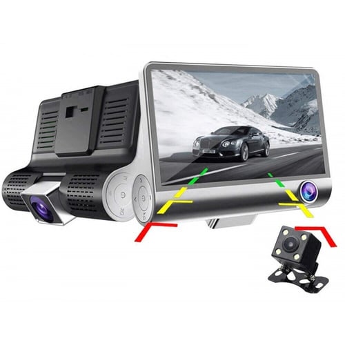 3-камерен видеорегистратор с Full HD 1080P, 4-инчов дисплей и нощен HDR запис