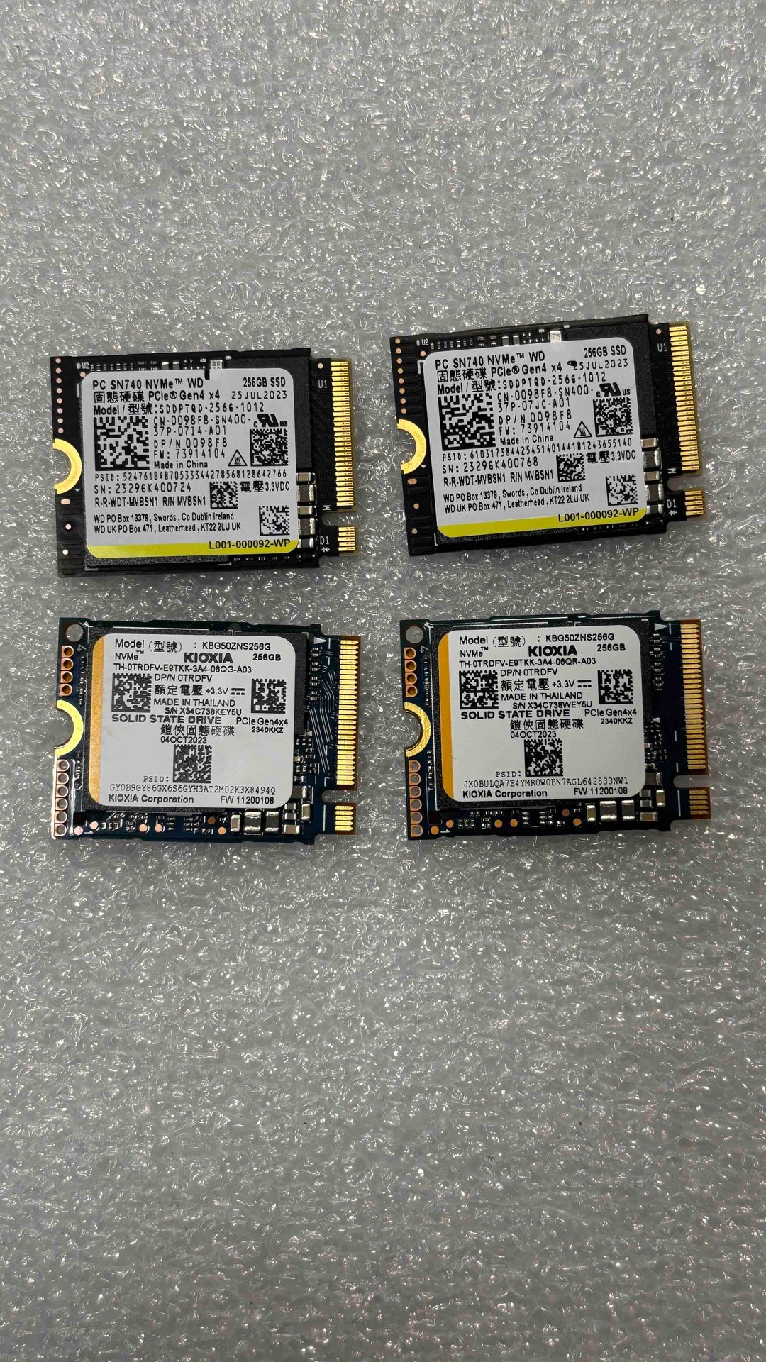 256GB SSD Kioxia M2-2230 (nVme, Gen 4x4)