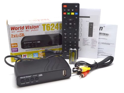 World Vision T624M2 приемник за цифрова ефирна, кабелна телевизия Full HD