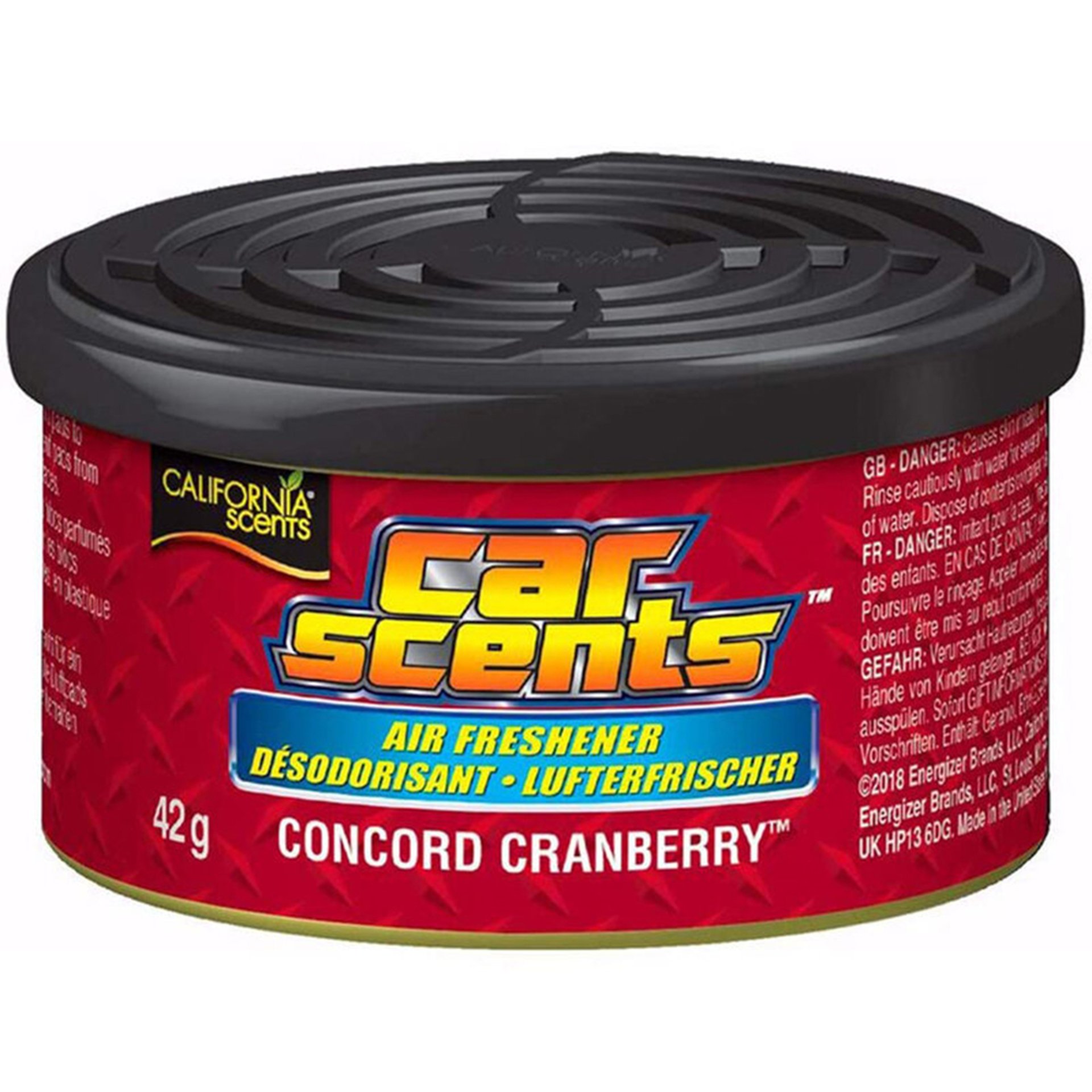 California Scents - Автомобилен освежител за въздух - Ароматен гел за автомобилен интериор - Concord Cranberry