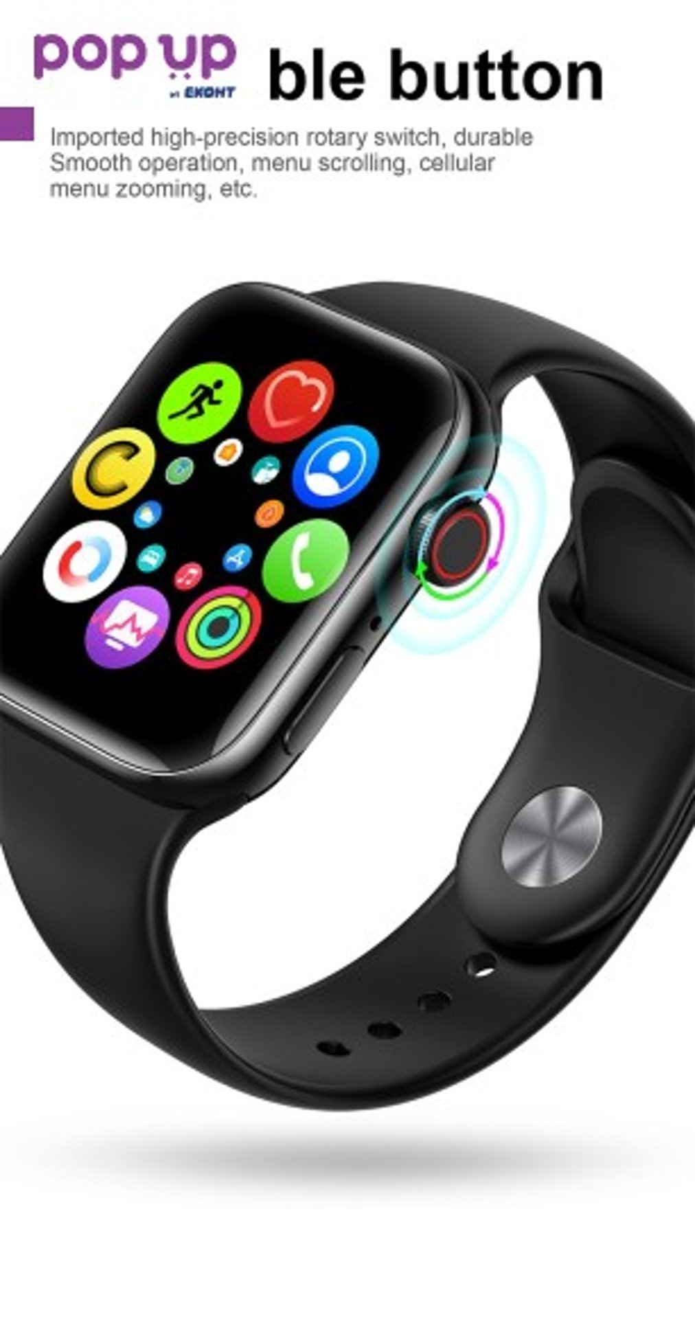 Смарт часовник T900 Pro MAX L, Спортна смарт фитнес гривна iWatch 8