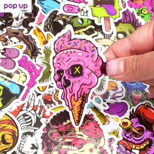 Водоустойчиви Horror-Punk Style 50х стикери(лаптопи,коли,PS4-5,куфари)