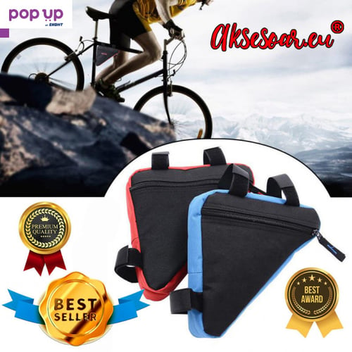 Водоустойчива чантичка за велосипед колело велосипедна чанта за предни тръби рамка Телефон