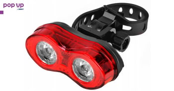 Задна LED светлина за велосипед 2K, XC-179R, 2x0.5W, USB, червена