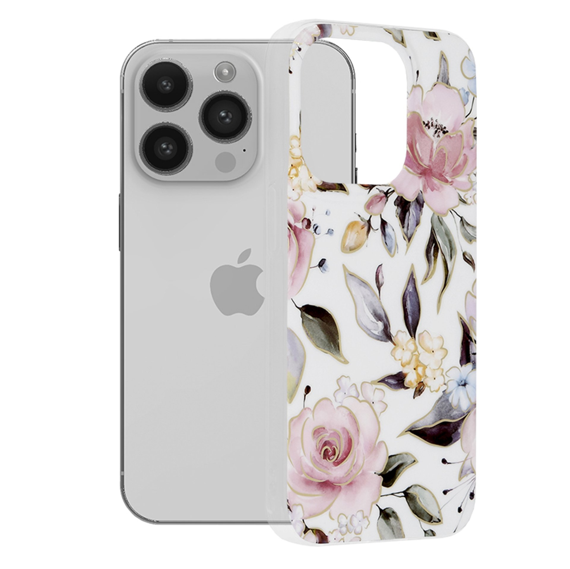 Techsuit - серия Marble - iPhone 14 Pro - Chloe White