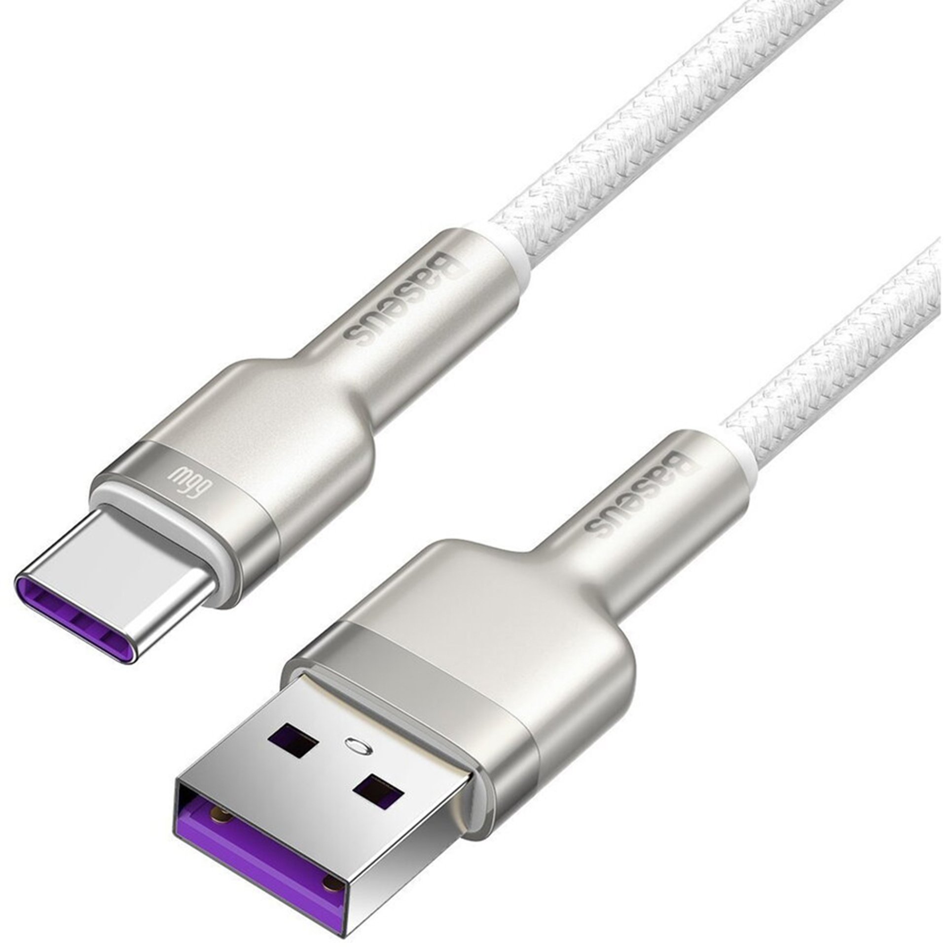 USB към Type-C кабел за данни 66W, 2m - Baseus Cafes (CAKF000202) - бял