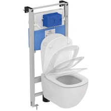 Tesi AquaBlade® WC комплект за вграждане, ултратънка седалка с плавно затваряне, активатор OLEAS М1 хром