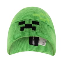 Зимна шапка Minecraft Creeper Green