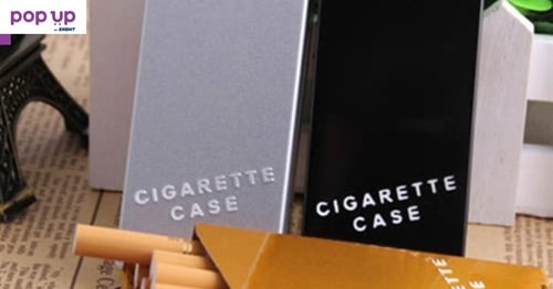 Алуминиева кутия за дамски тънки цигари табакера слим тънка дълга Case slim