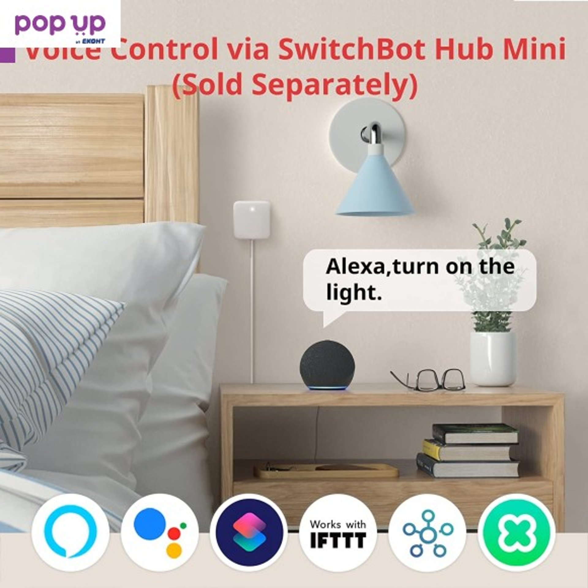 SwitchBot интелигентен бутон за превключване,без окабеляване, Bluetoothсъвместим с Alexa,Google Home