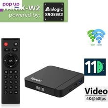 Android TV Box Tanix W2, Android 11, Dual WIFI, Bluetooth, AV1